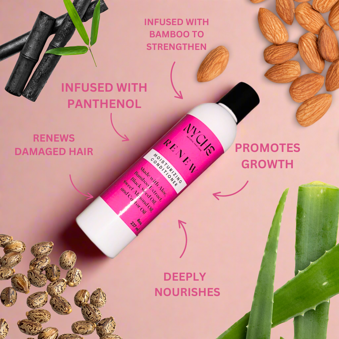 Renew- Moisturizing Growth Conditioner with Bamboo, Black Seed & Castor Oil