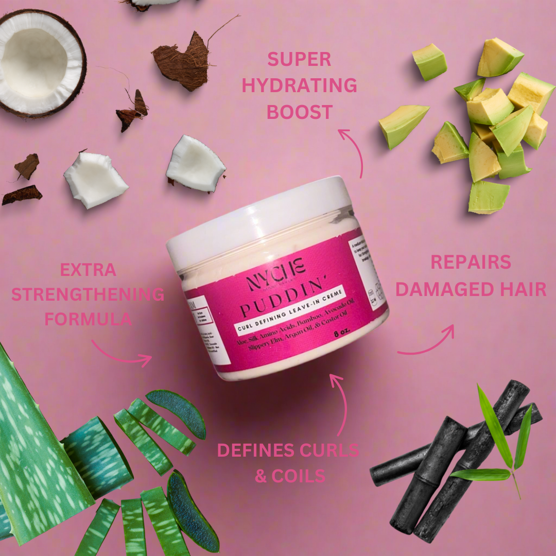 Puddin’ - Leave- In Curl Defining Crème with Bamboo, Argan, Castor, & Slippery Elm