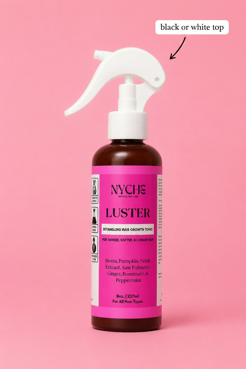 Luster- Scalp & Hair Growth Tonic with BIOTIN, Nettle, Aloe, Rosemary, Tea Tree, Pumpkin, & Saw Palmetto