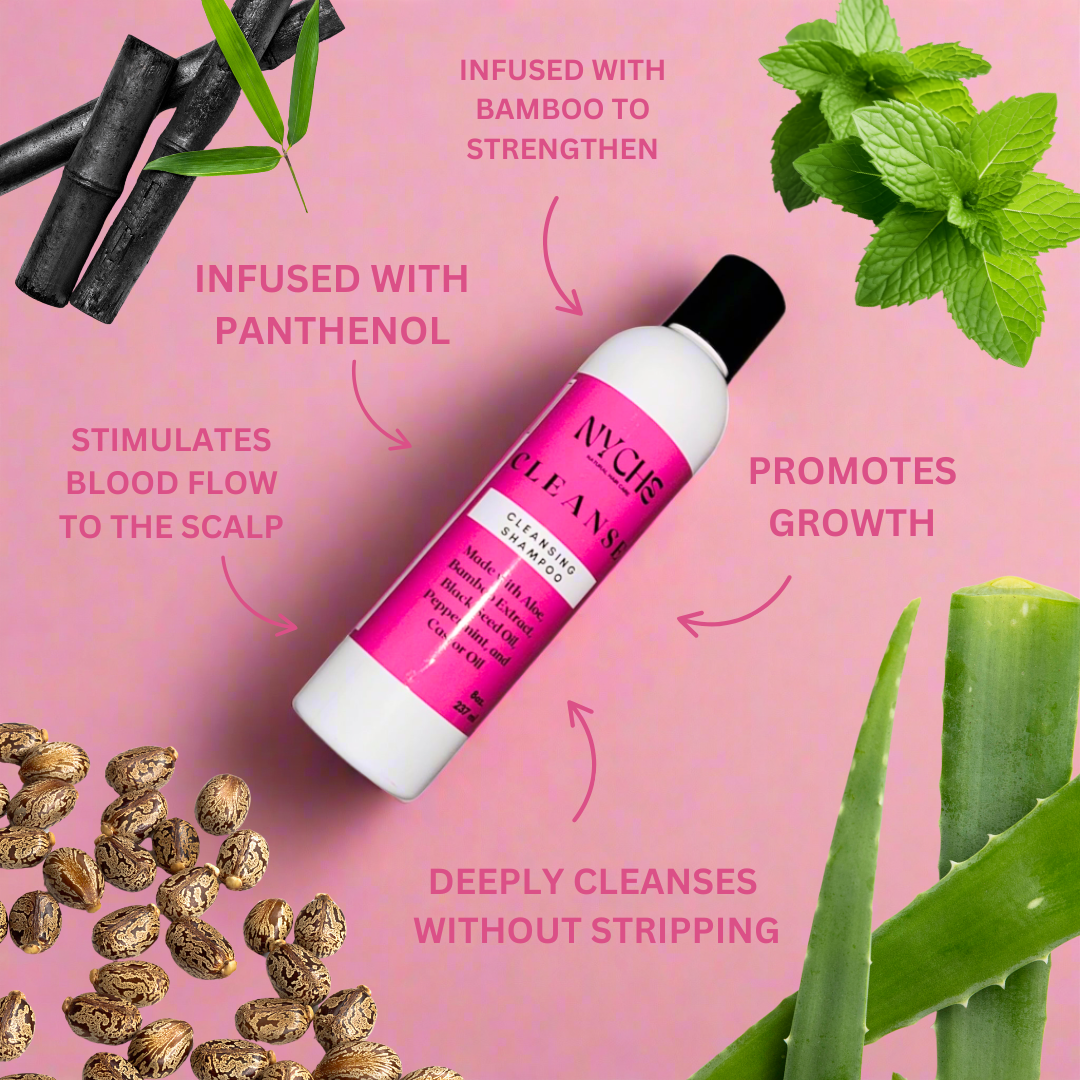 Cleanse - Clarifying Growth Shampoo with Bamboo, Peppermint, & Castor Oil