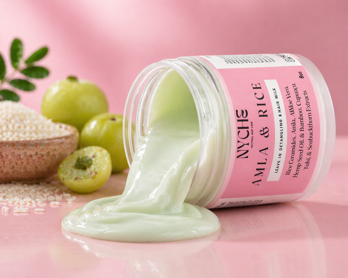 Amla & Rice Ayurvedic Leave- In Hair Milk With Amla, Tulsi Extract, Rice Ceramides, Fenugreek, Shikakai Extract