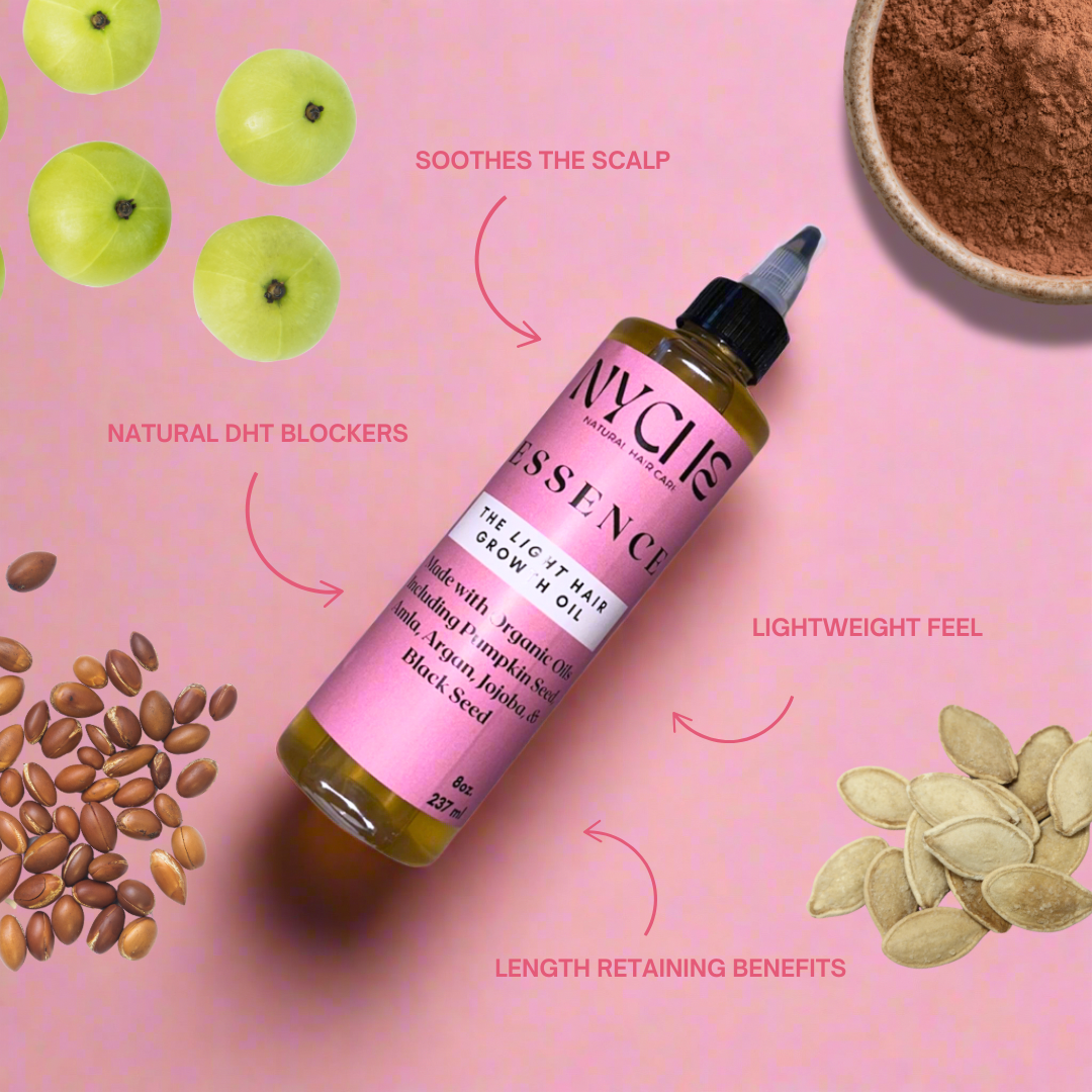 Essence- Light Hair Growth Oil with Amla, Pumpkin, Chebe, & Argan