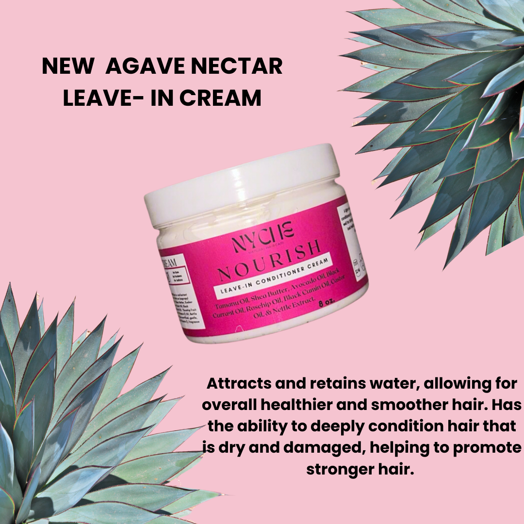 Nourish- Leave-In Conditioner Cream with Agave Nectar, Black Seed, Shea Butter & Nettle