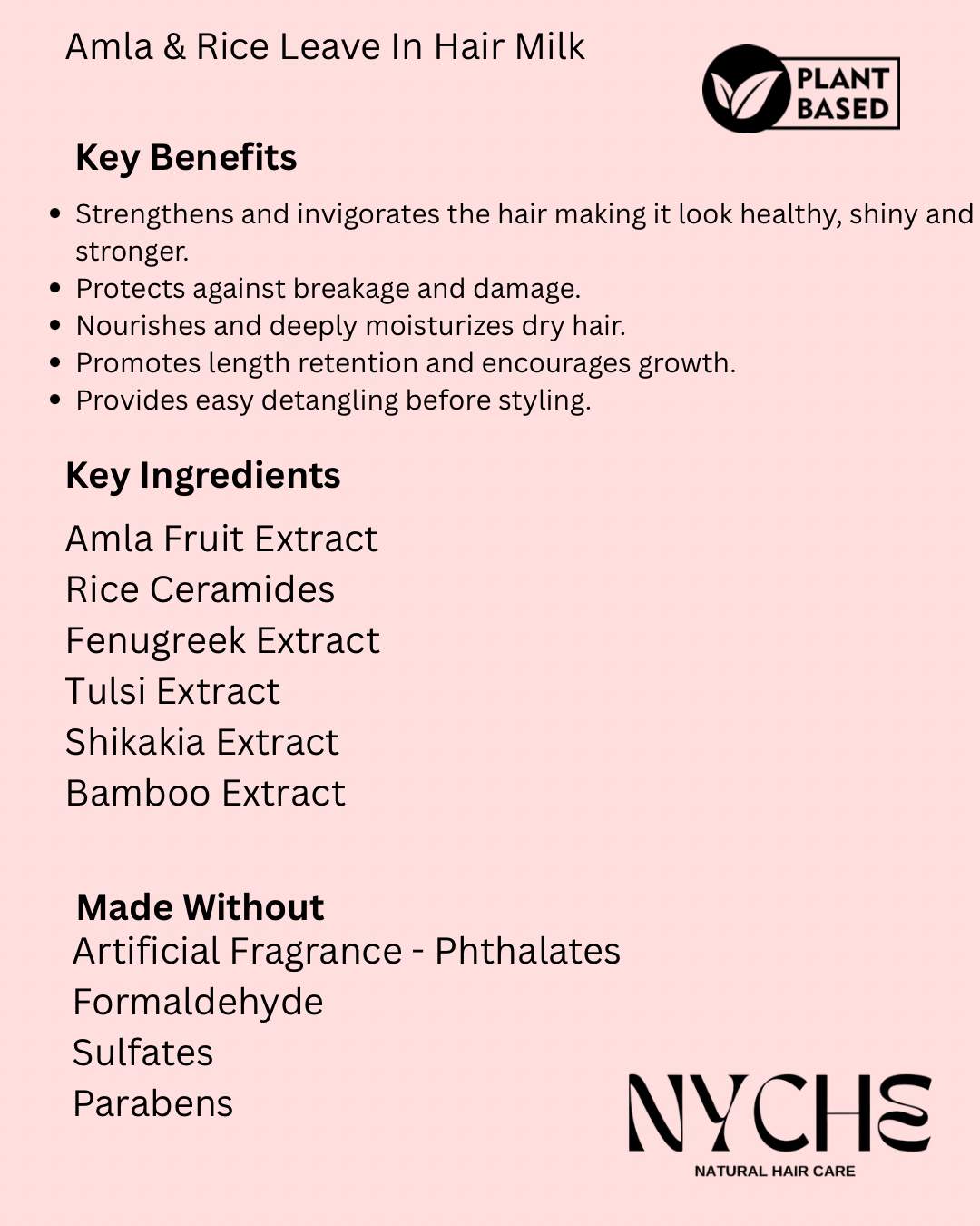 Amla & Rice Leave- In Hair Milk With Amla, Tulsi Extract, Rice Ceramides, Fenugreek, Shikakai Extract