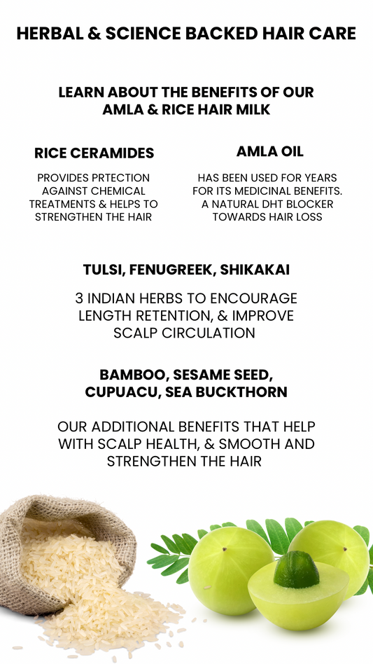 Amla & Rice Leave- In Hair Milk With Amla, Tulsi Extract, Rice Ceramides, Fenugreek, Shikakai Extract