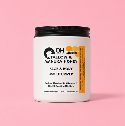 100% Grass Fed Tallow and 100MGO+ Manuka Honey Face & Body Moisturizers