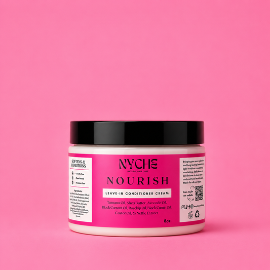 Nourish- Hydrating Leave-In Conditioner Cream with Agave Nectar, Black Seed, Shea Butter & Nettle