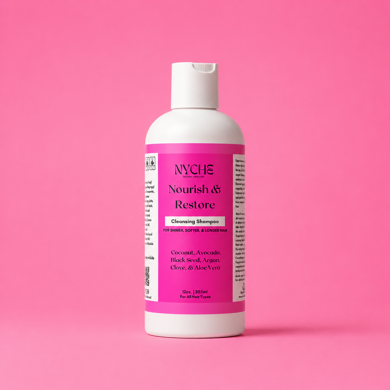 Nourish & Restore - Moisturizing Growth Shampoo with Avocado, Black Seed, Clove, and Argan - JUMBO SIZE