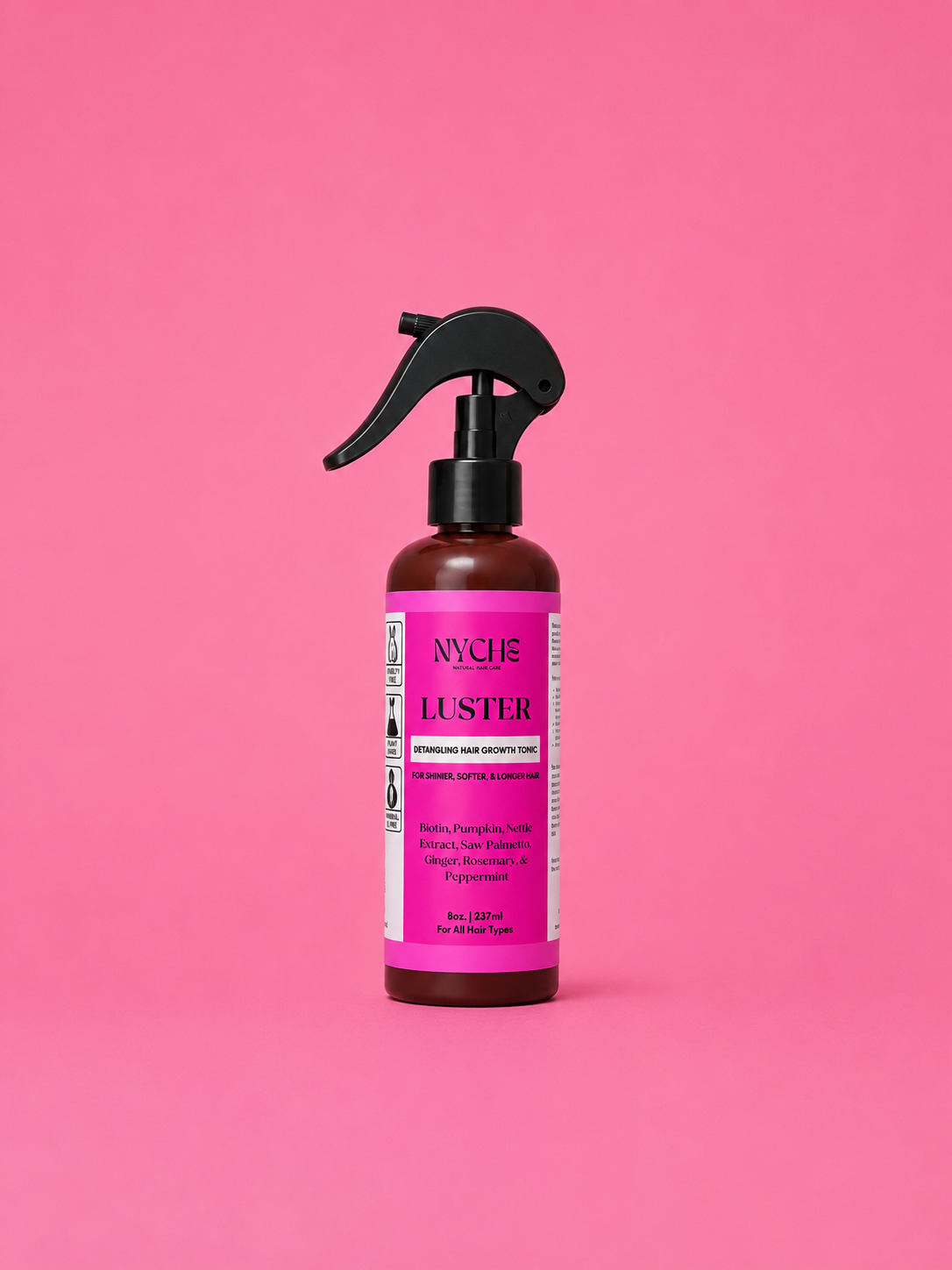 Luster- Scalp & Hair Growth Tonic with BIOTIN, Nettle, Aloe, Rosemary, Tea Tree, Pumpkin, & Saw Palmetto