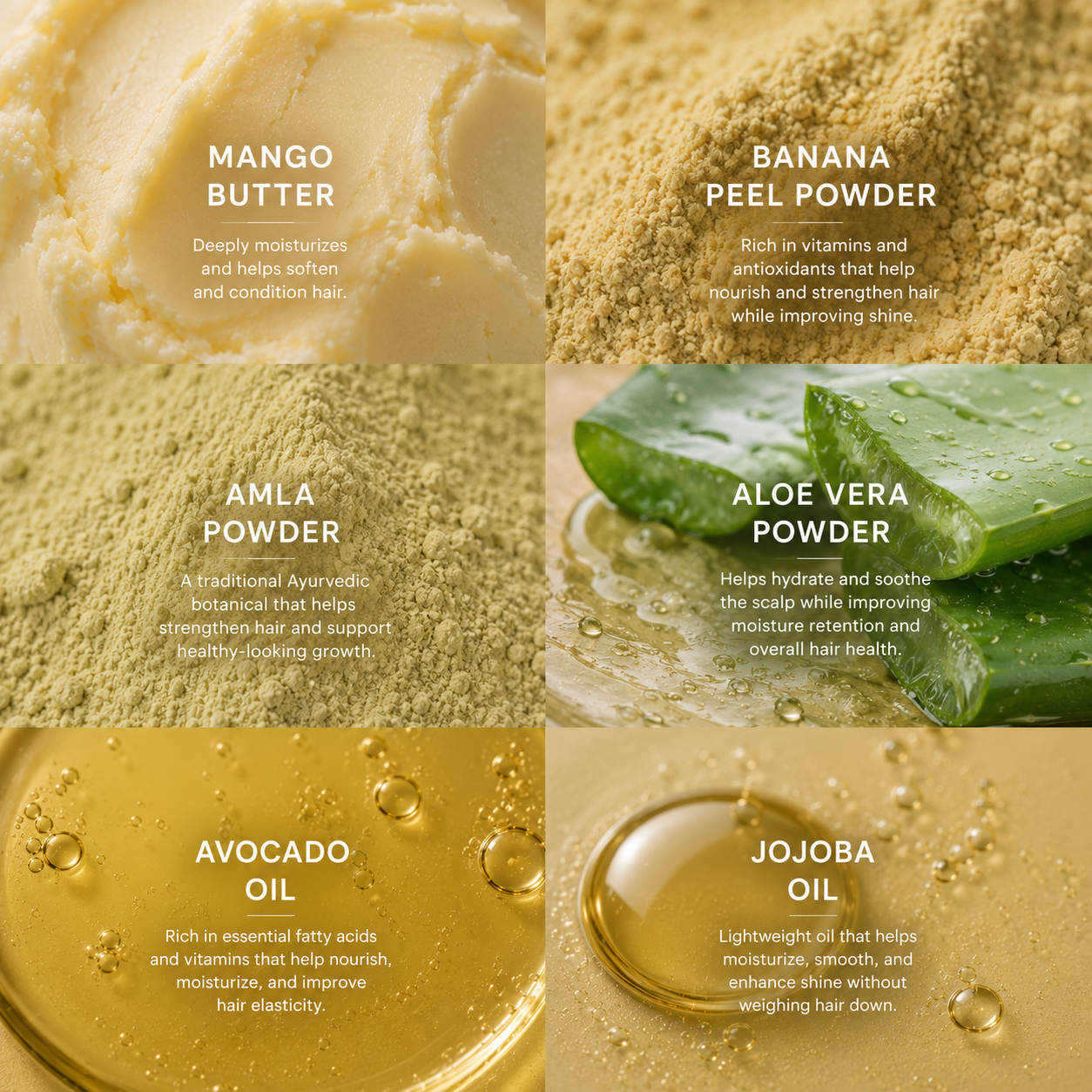 Banana and Coconut Butter Melt Mask - With Banana, Coconut Milk, Amla, & Avocado