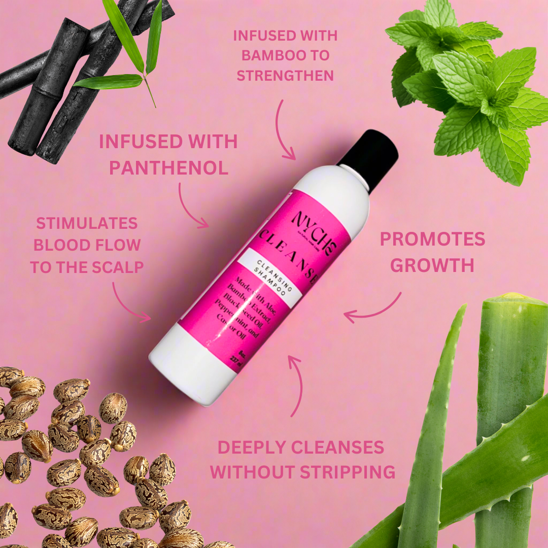 Cleanse - Clarifying Growth Shampoo w/ Bamboo, Peppermint, & Castor Oil