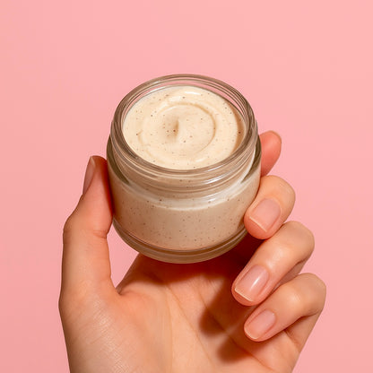 Oat & Vanilla Bean Body Butter Cream - With Real Madagascar Vanilla Beans