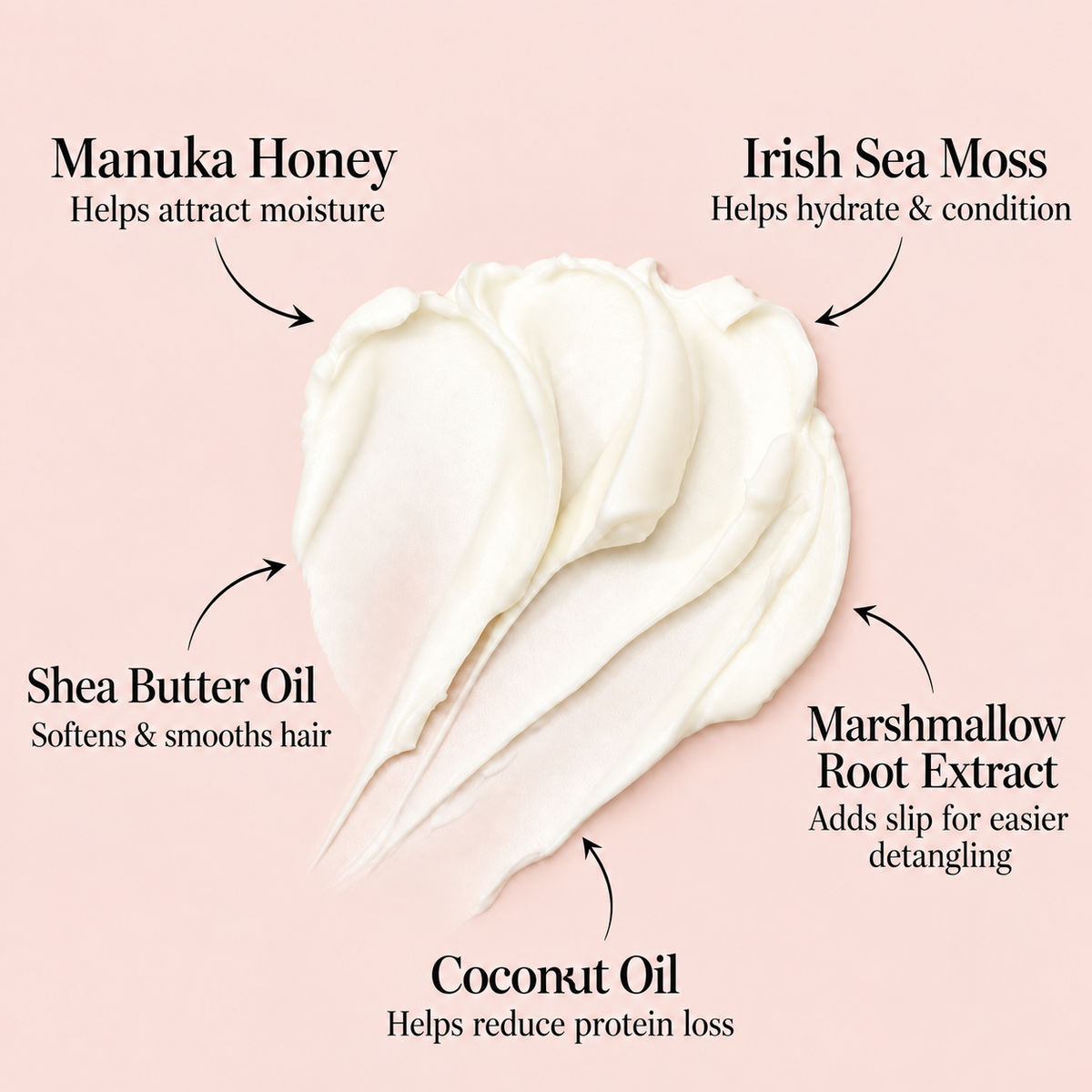 Honey Butter - Daily Moisturizing Hair ButterCream With Manuka Honey, Sea Moss, & Marshmallow Extract