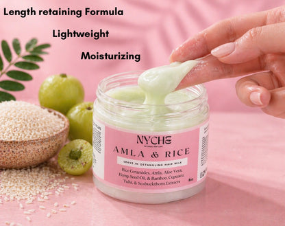 Amla & Rice Leave- In Hair Milk With Amla, Tulsi Extract, Rice Ceramides, Fenugreek, Shikakai Extract