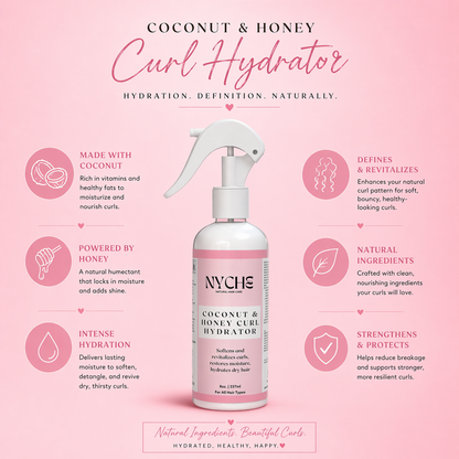 Coconut & Honey Curl Hydrator - Detangling Leave-In With MSM For Hair Growth (Oil Free)