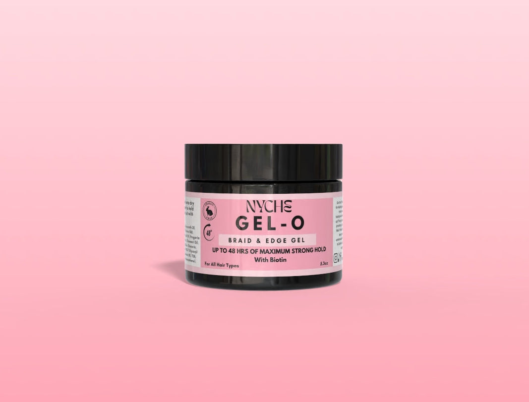 GEL-O Maximum Strong Hold Braid & Edge Gel With BIOTIN (LARGE)