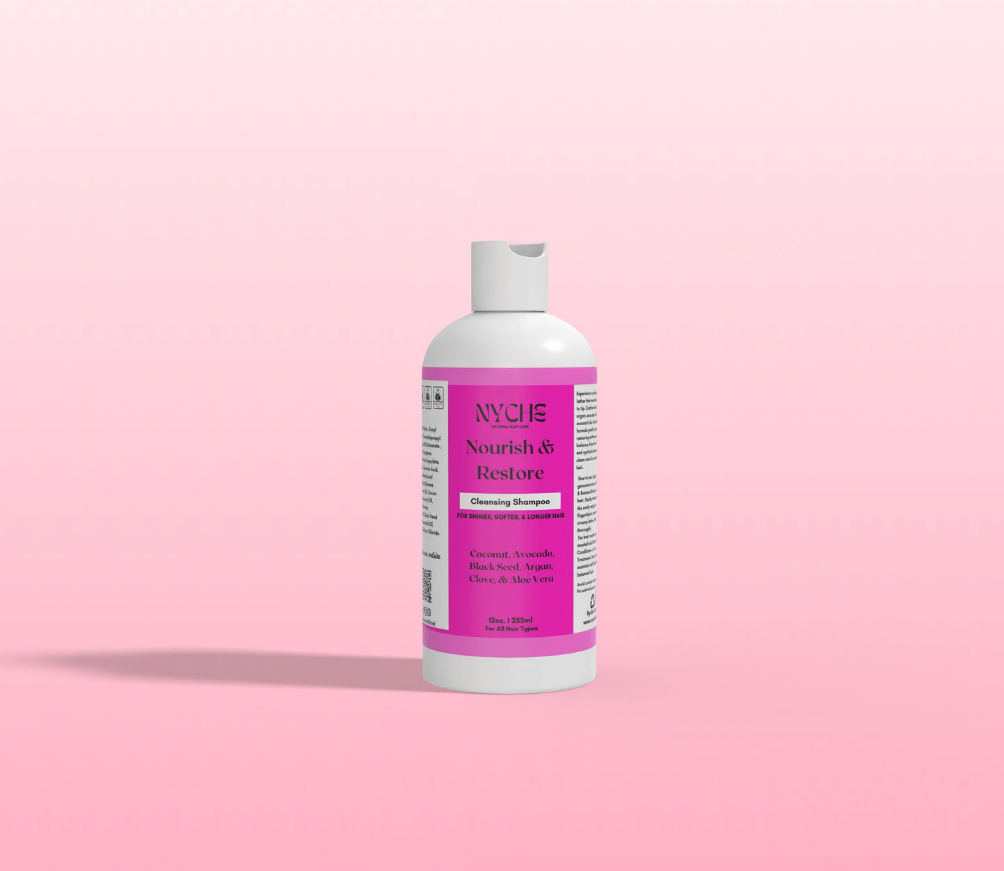 Nourish & Restore - Growth Shampoo with Avocado, Black Seed, Clove, and Argan