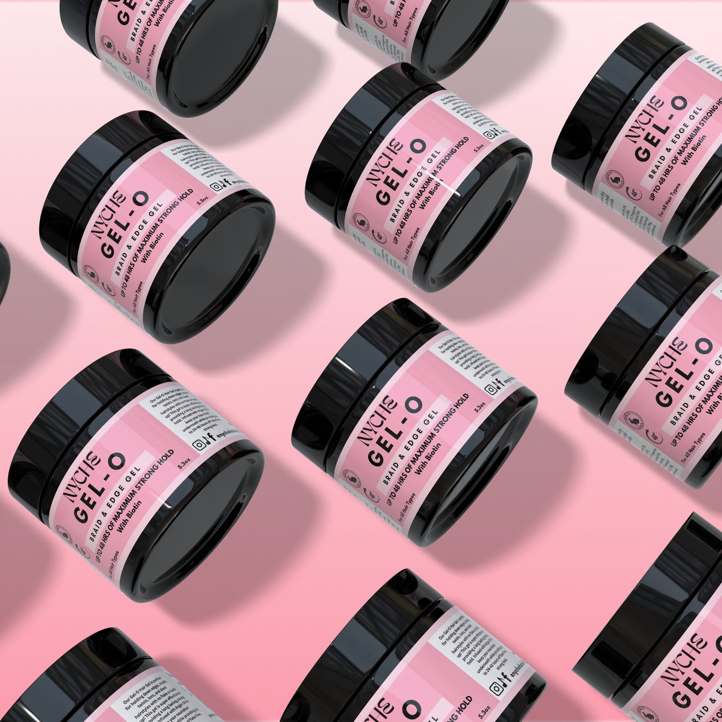 GEL-O Maximum Strong Hold Braid & Edge Gel With BIOTIN (LARGE)