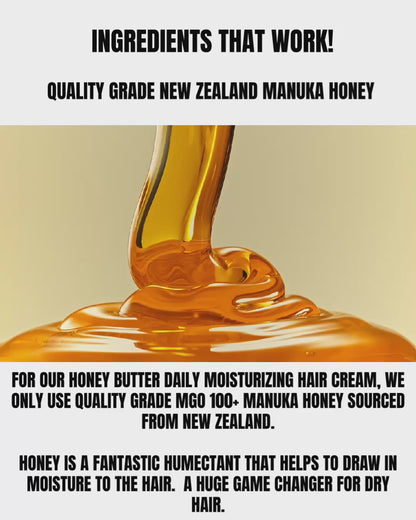 Honey Butter - Daily Moisturizing Hair Butter With Manuka Honey, Sea Moss, & Marshmallow Extract